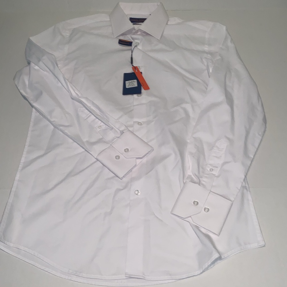 Giorgio Fiorelli Men’s Neck Size 15.5 34/35 White Dress Shirt Formal Wear